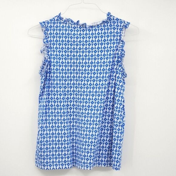 Boden Blue and White Patterned Blouse “Olive” - Picture 2 of 6